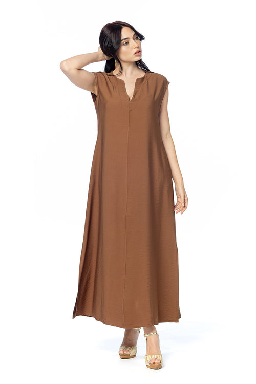 CANNELLA - Abito Tunica in Lino/Nylon