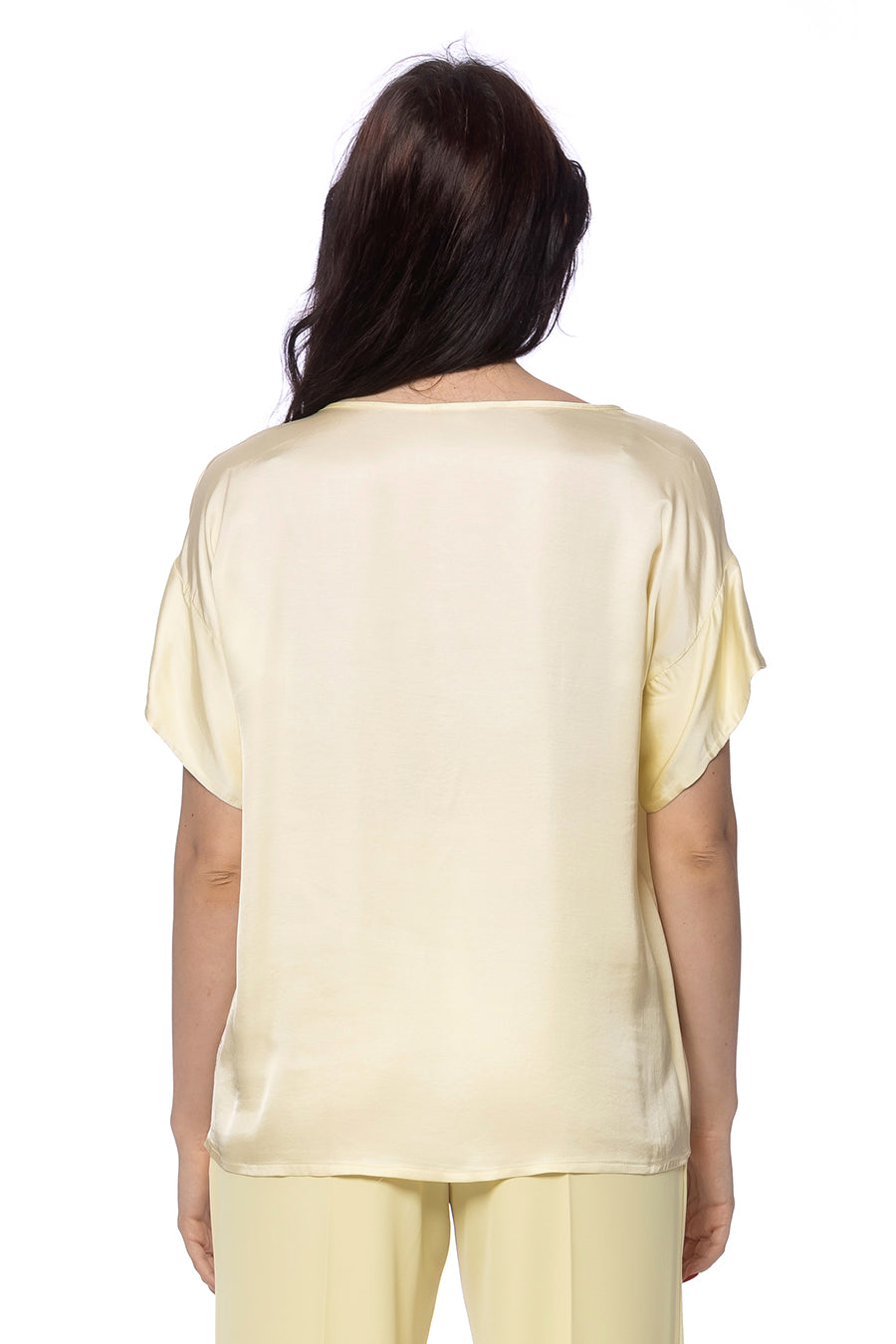 Blusa con Manica Rouche in Viscosa