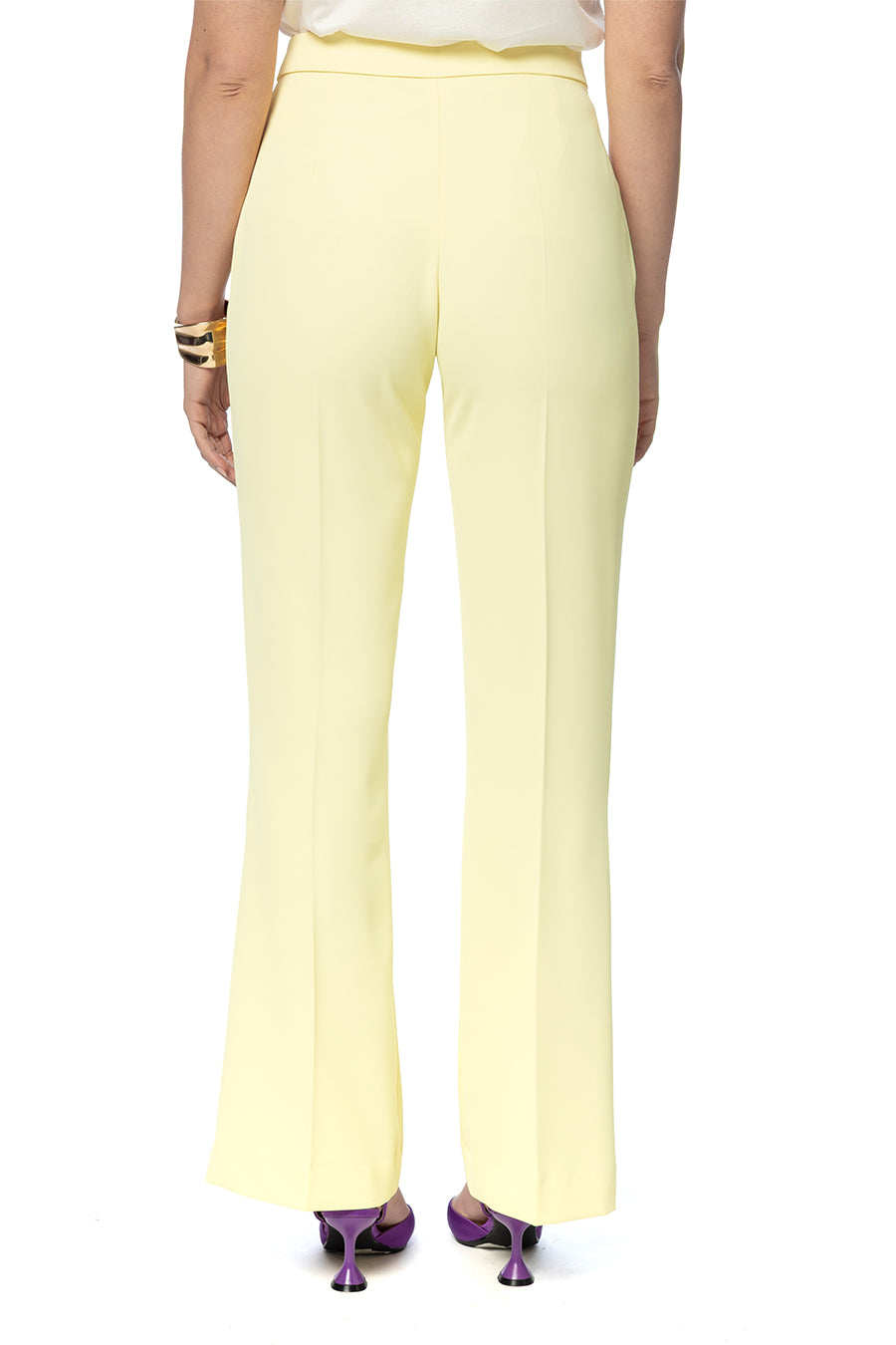 Pantalone a Zampa in Cady Fluido