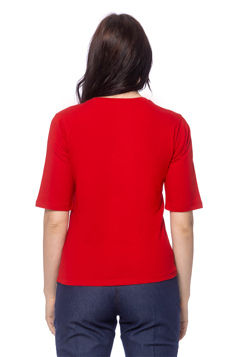 T-shirt Girocollo con Castoni