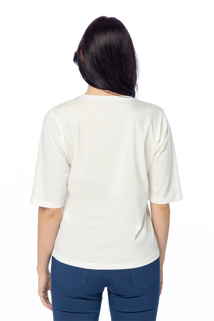 T-shirt con Stampa Fiocco