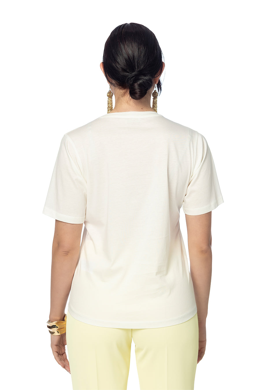 CANNELLA - T-shirt con Stampa Fiore